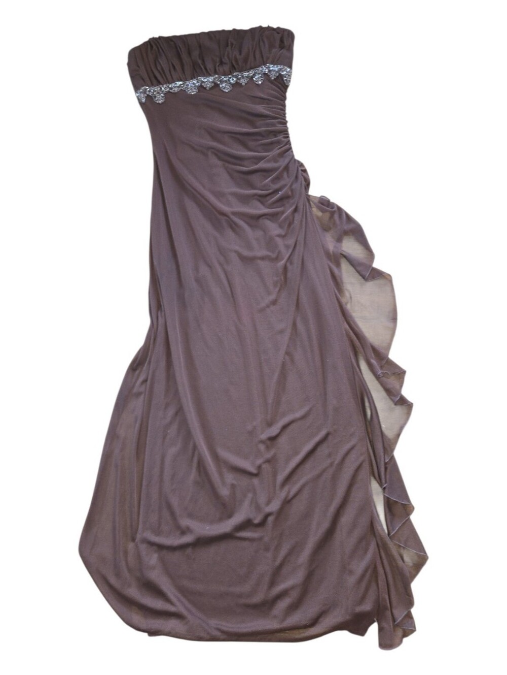 Y2k City Triangles Strapless Side Ruffle Maxi dress size L